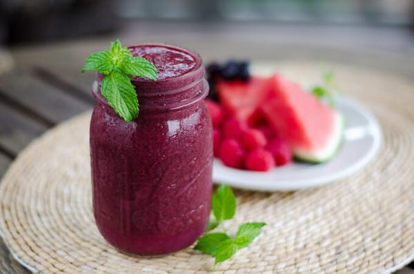 Frozen Watermelon-Berry Smoothie